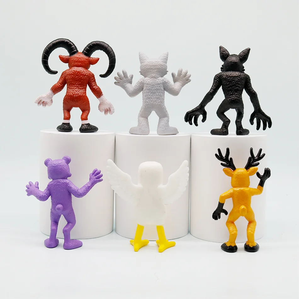 6-10 قطعة/المجموعة 99 ليال في الغابة أرقام أرقام تمثال البومة الماعز الذئب الغزلان 99 ليال في الغابة تمثال لعبة هدية #6