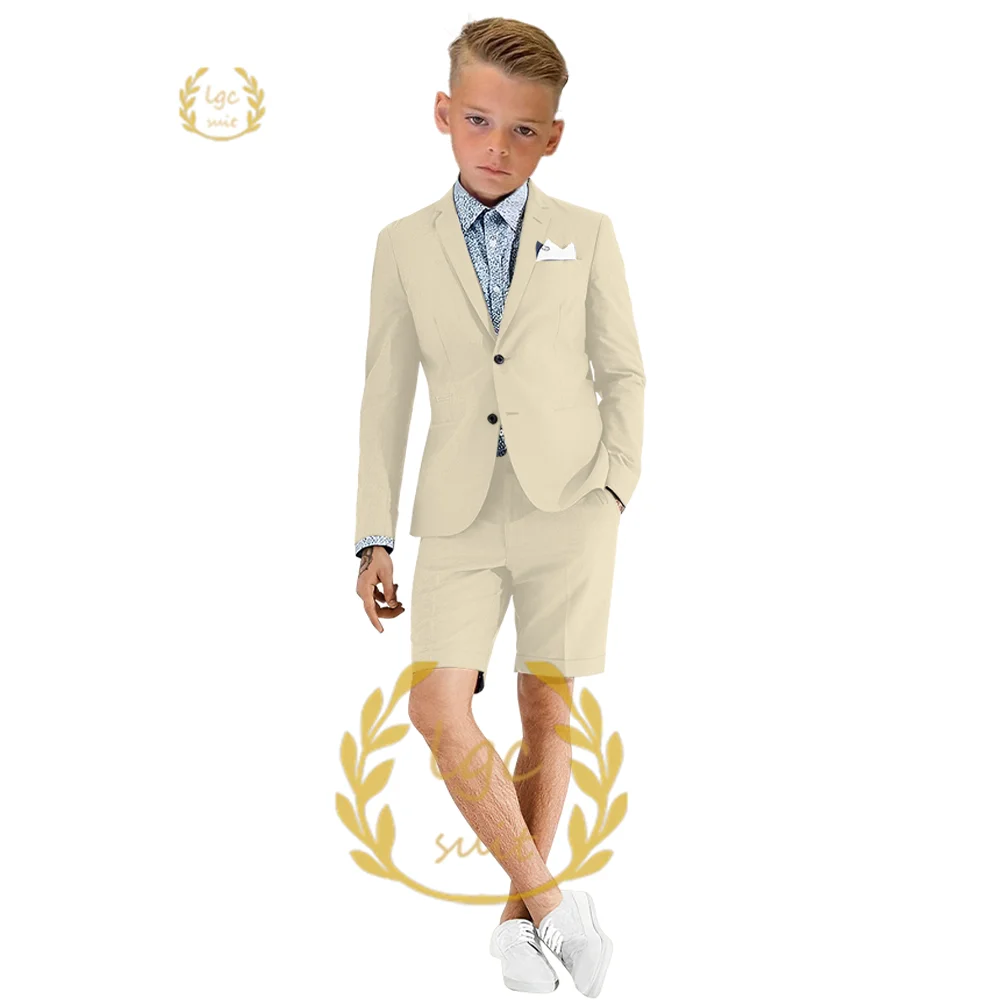 

Boys 2-button suit shorts 2-piece suit, custom 3~16 year old children's dress suit, wedding cocktail party formal casual wear