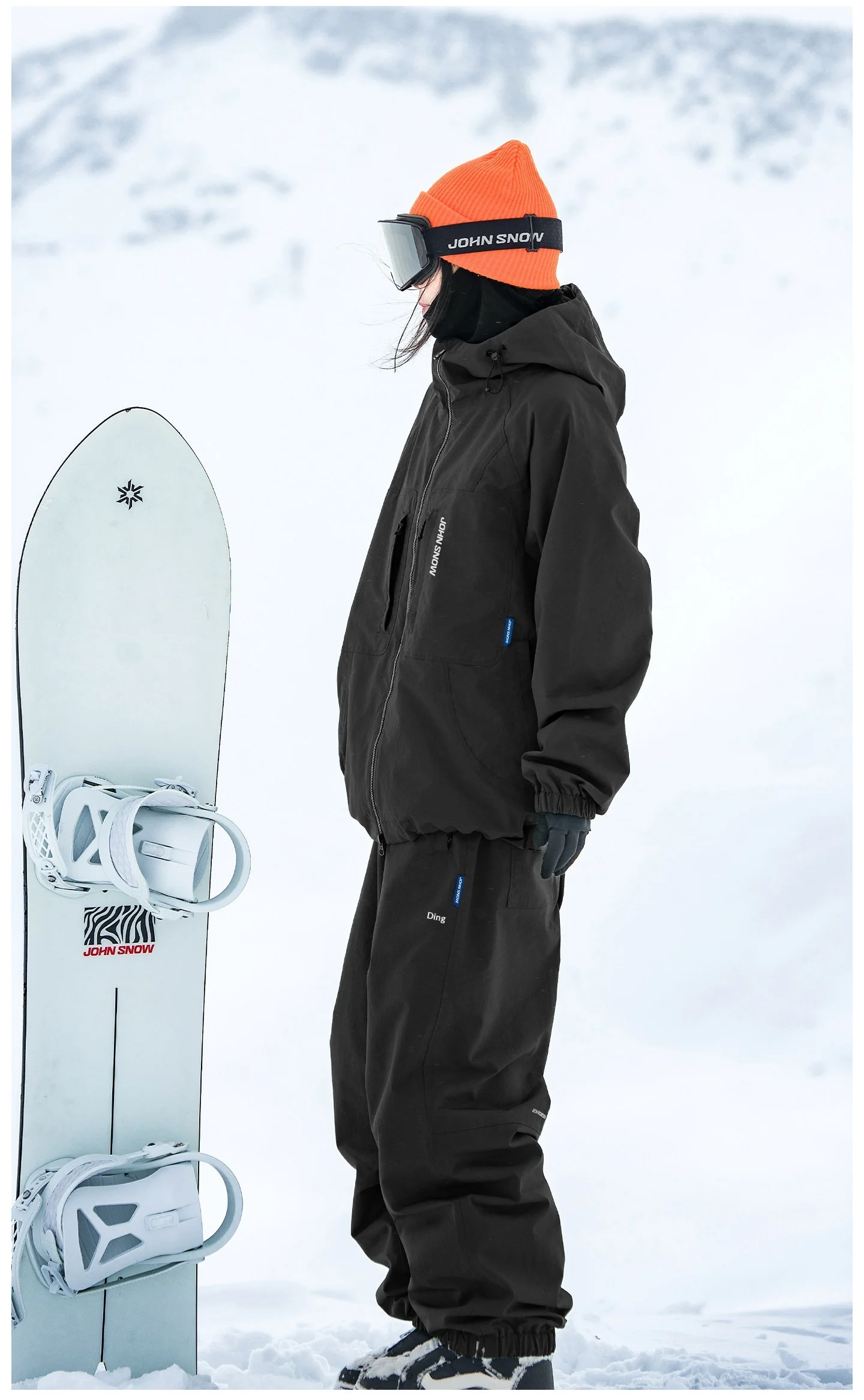 2026 John Snow Unisex 3L Vollständig Versiegelter Skianzug Wasserdicht Winddicht Warm Atmungsaktiv Ski- & Snowboard-Outdoor-Jacke und Hosen-Set – Detail 28