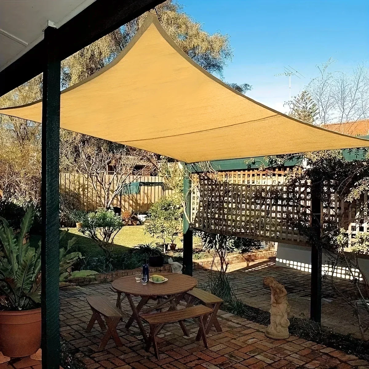 1pc Premium Rectangular Shade - 90%-95% Shading Rate, Breathable, Durable, Easy Setup,Balcony, Outdoor Activities