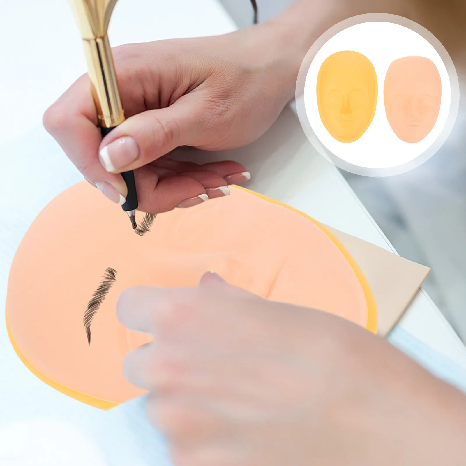 

1Set Embroidered Tattoo Practice Skin Silicone Fake Skin for Tattooing Training Beginners Realistic Touch Professional Salon