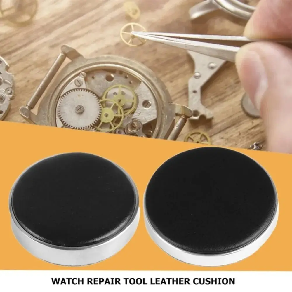 1Pcs Watch Jewelry Watch Case Cushion Professional 53/72mm Movement Pad Leather Protecting Holder Watch Repair Tool Accessory