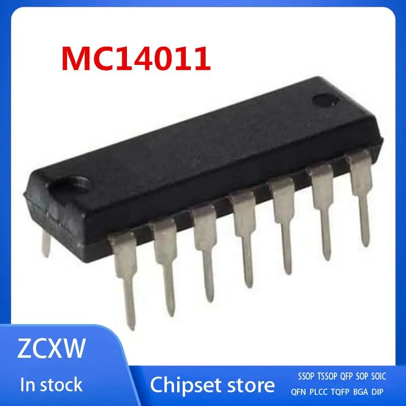 

10PCS/LOT MC14011 MC14011BCP DIP14