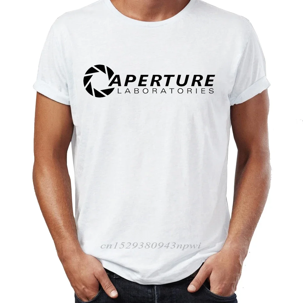 Men's T Shirt Portal Aperture Science Gaming Gamer Artwork Awesome Mens Tshirt Hip Hop Streetwear New Arrival Male Clothes