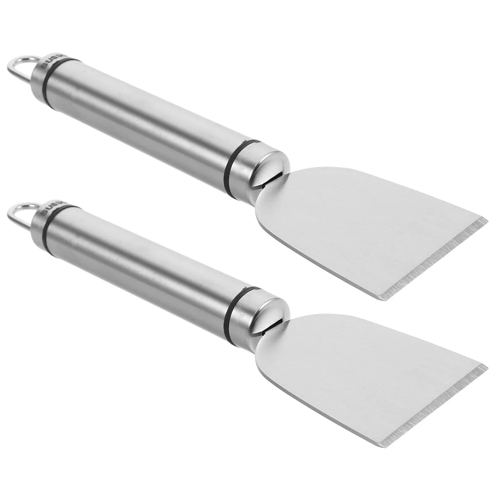 2Pcs Heavy Duty Stainless Steel Ice Remover Scraper for Freezer Defrosting Refrigerator Ice Shovel Grout Removal Tool Glass