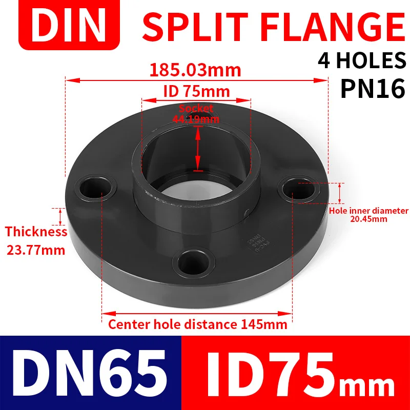 Popular High Quality Industrial Hot Sale DIN Standard UPVC Flange Pvc Pipe Fittings Integrated Flange