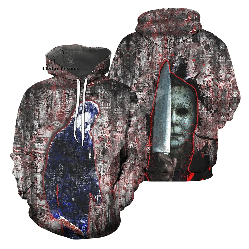 

Cosplay Halloween Horror Terror Movie Michael Myers Vintage Retro Graffiti 3DPrint Pullover Streetwear Casual Jacket Hoodies N6