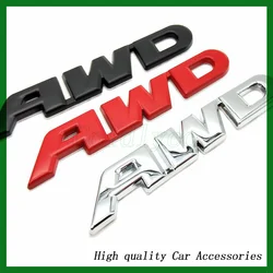 3D Metal fpr AWD Letters Logo Car Trunk Emblem Fender Badge Decal Sticker For Civic CRV RAV4 Accessories