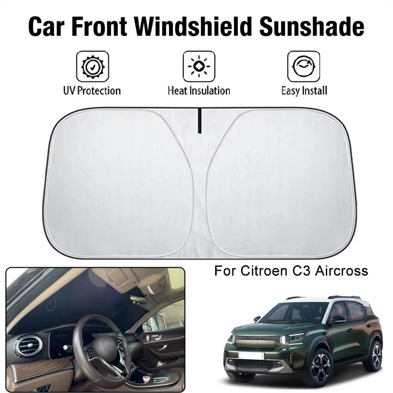 

Car Front Windshield Sunshade Cover For Citroen C3 Aircross UV Block Heat Insulation Auto Interior Sun Protection Accessories