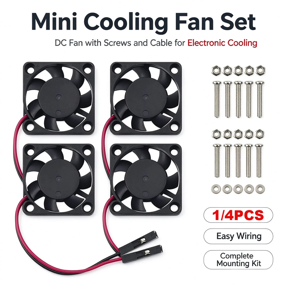 3007 Fan for Raspberry Pi 5 30x30x7mm Cooler Fan Pi Brushless Cooling Fan 30MM 1.18in 3.3V 5V DC Quiet Fan for Motor