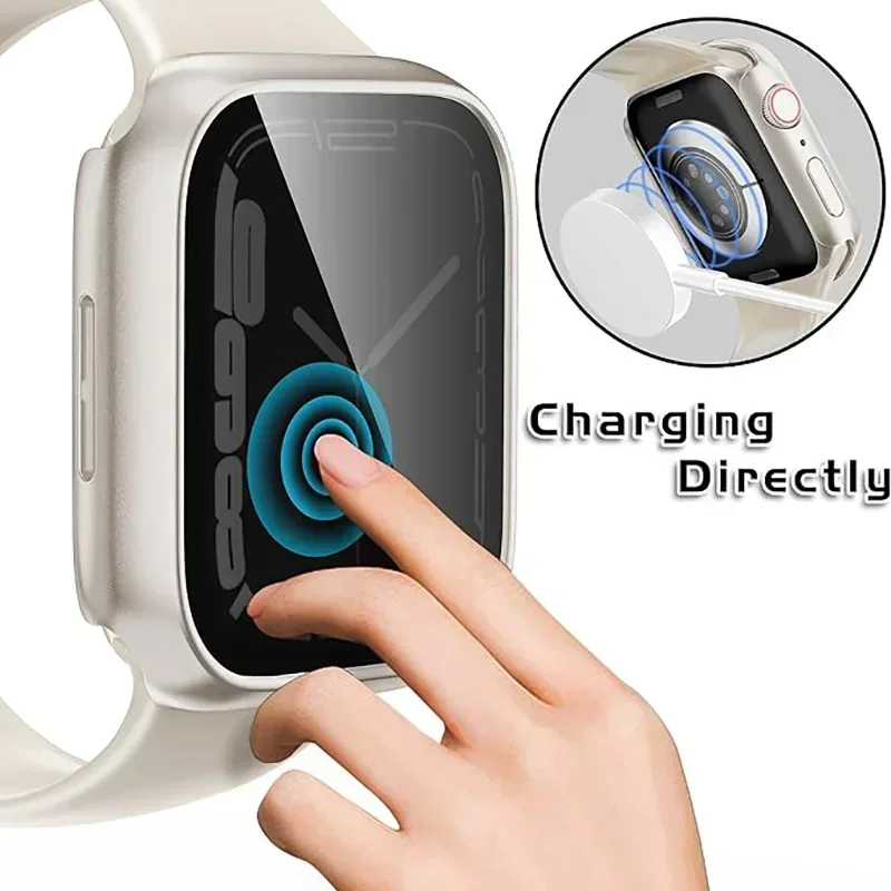 Privacy Screen Protector Case For Apple Watch 46mm 45mm 40mm 41mm 44mm Cover For iWatch Series 10 9 8 7 6 4 SE Protection Bumper