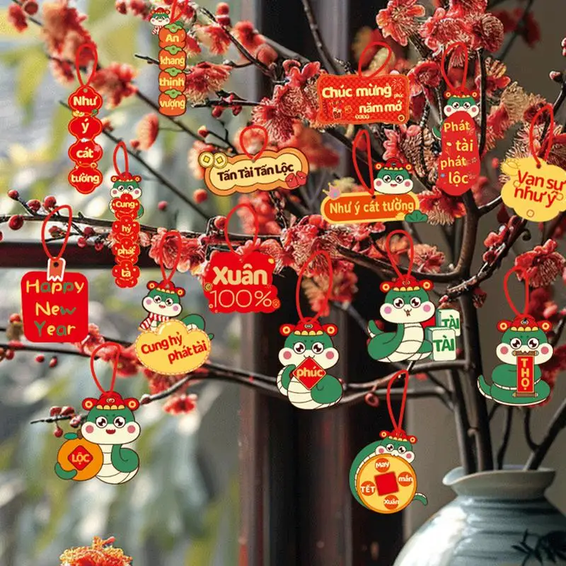 

Vietnamese Text Tet Decorations Spring Festival Wall Ornament Traditional Lunar New Year Hanging For Home Living Room