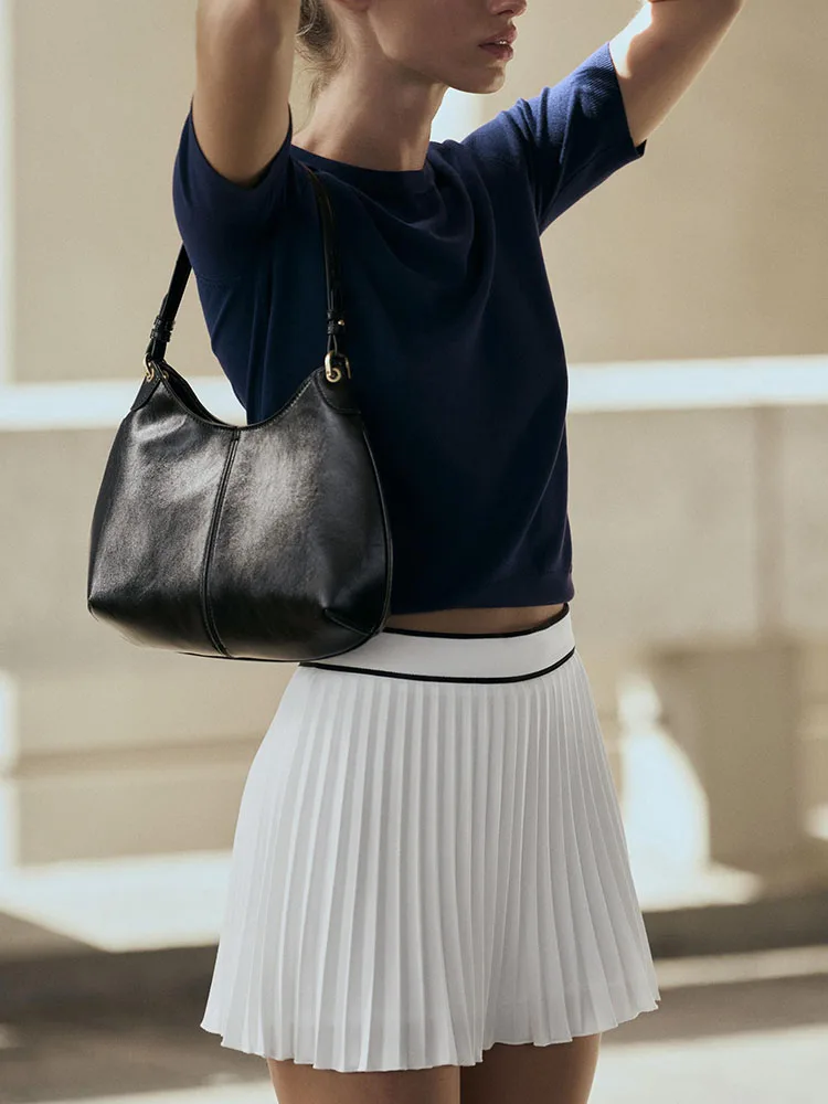 

Spring New Arrival Women's Casual Wide Pleat Color Blo Faionable All-Match ort Skirt Commute Sle Other 00%