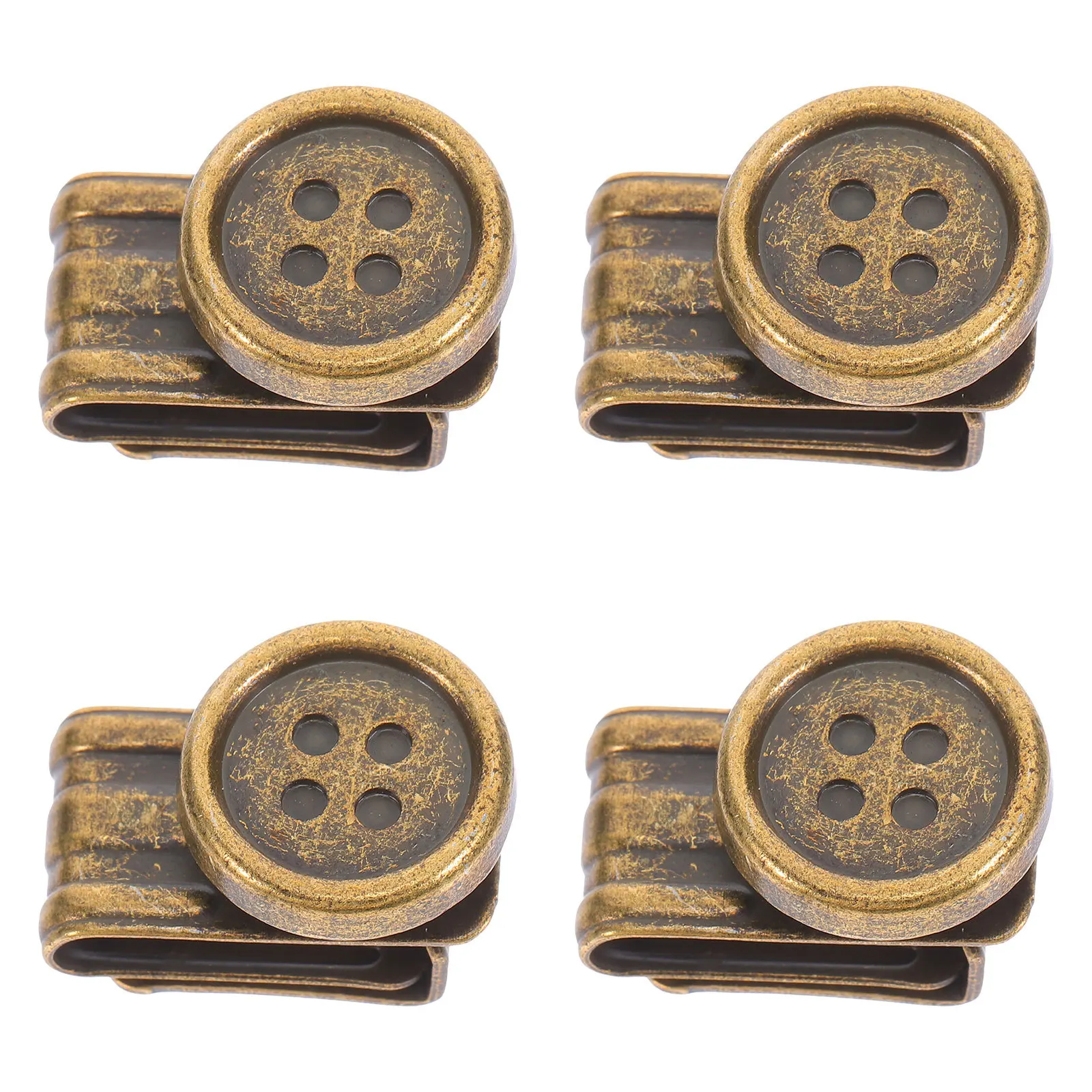 

6Pcs Adjustable Movable No Sew Buttons Metal Suspenders Clips for Jeans Pants Brace Replacement Accessories Jean Buttons