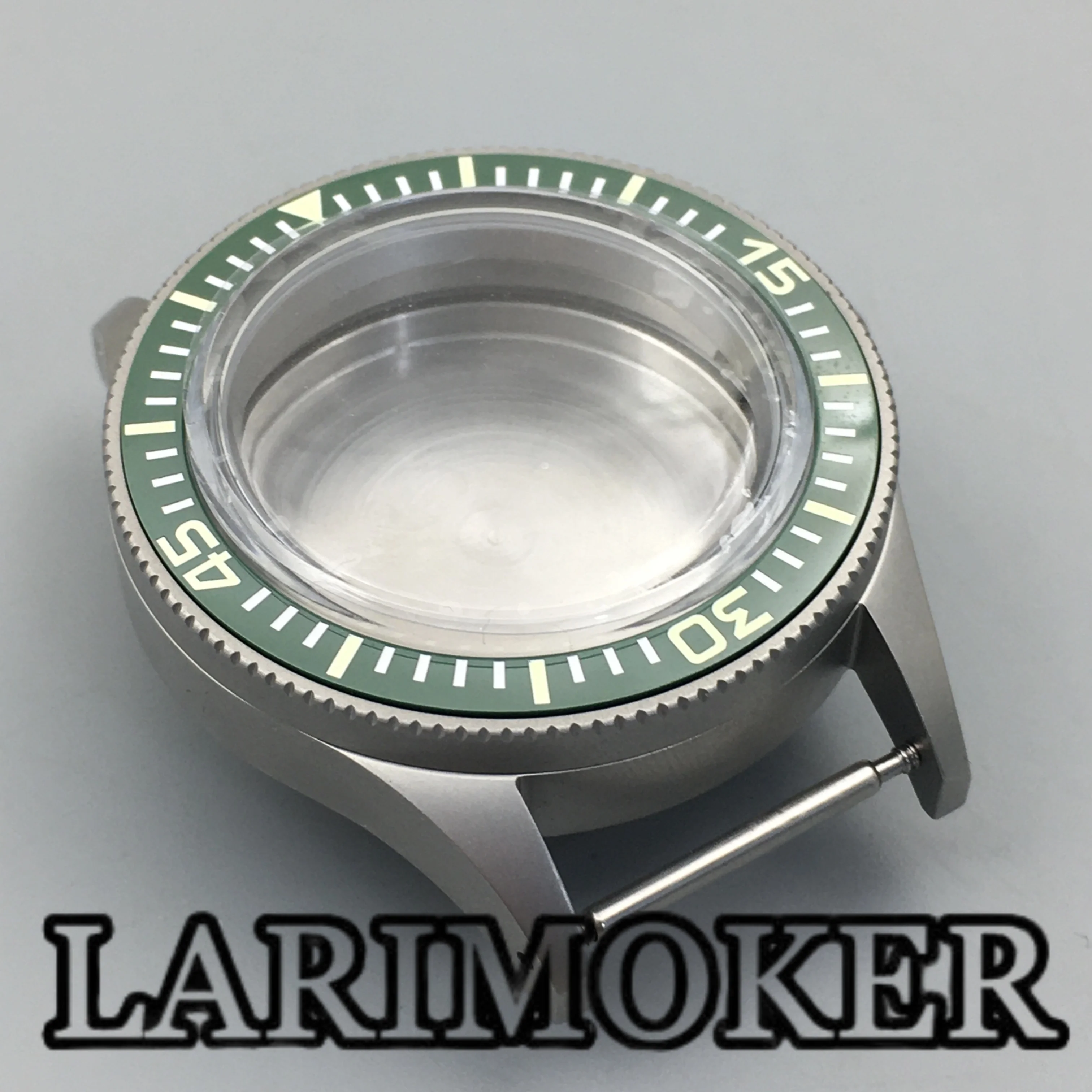 LARIMOKER 40 مللي متر حافظة ساعة بلوري قبة الياقوت الزجاج السيراميك مضيئة الحافة صالح NH35 NH36 ETA2824 PT5000 Miyota8215 حركة #5