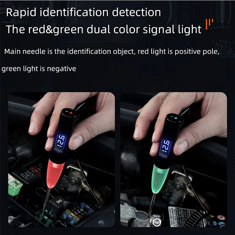 Electric Car Inspection Tools Electrical Circuit Tester Pen 12/24 LED Digital Display Power Probe Automobile Diagnostic Tools