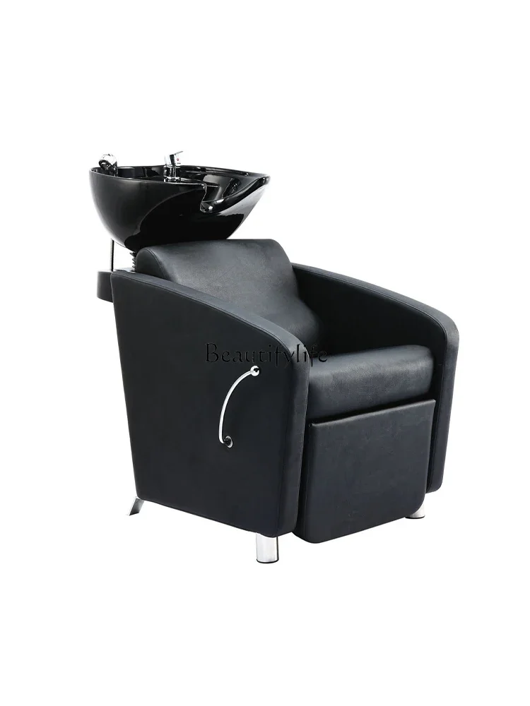 

Lying Half Shampoo Flushing Bed for Hair Salon Haircut Spa Punch Bed