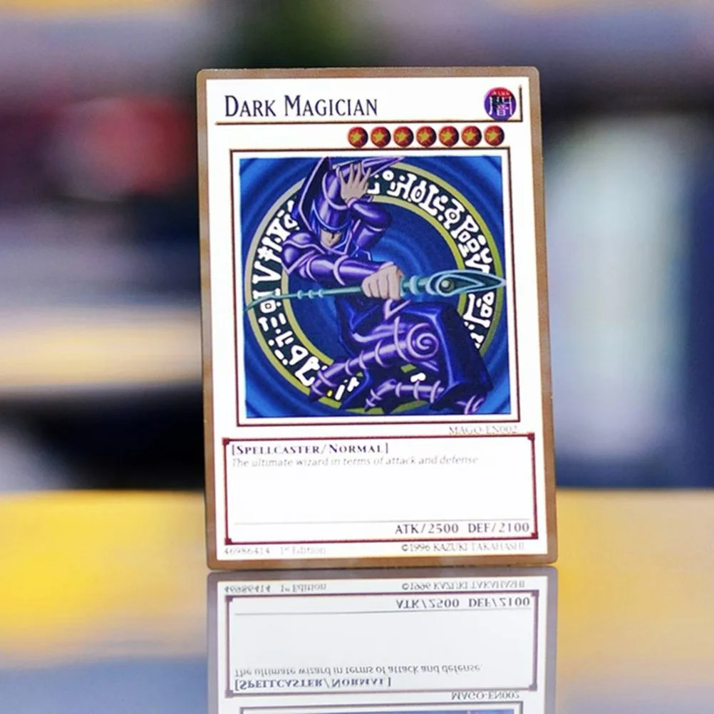 Yugioh Cards Metal Yu Gi Oh Letters Gold Silver Tcg Dark Magician Blue Eyes White Dragon Ra Anime Card Board Game Kids Toys Gift