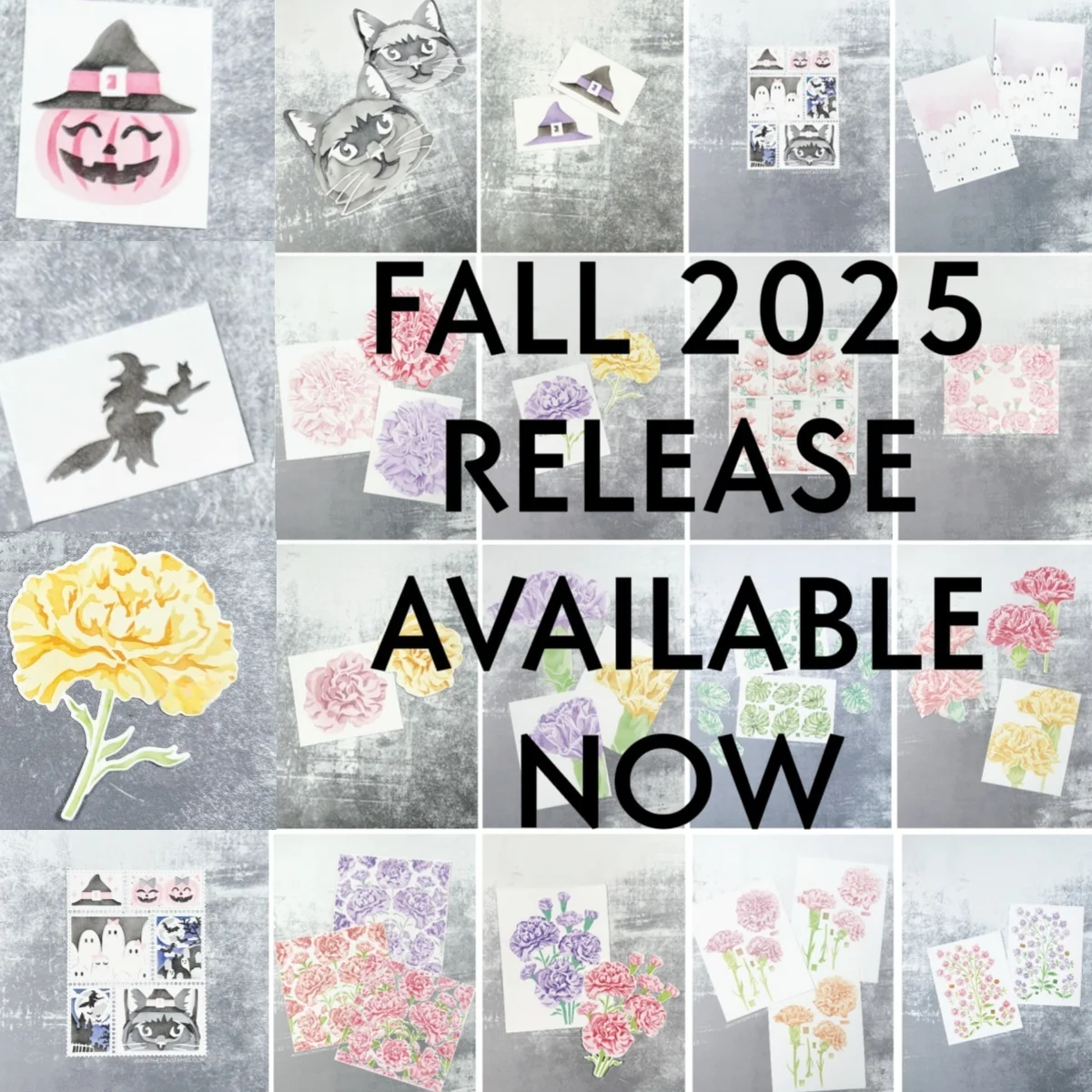 

Halloween Ghosts Cat Witch Hat Pumpkin Blossom Stencil Metal Cutting Dies for DIY Making Card Scrapbook Paper Craft Decoration