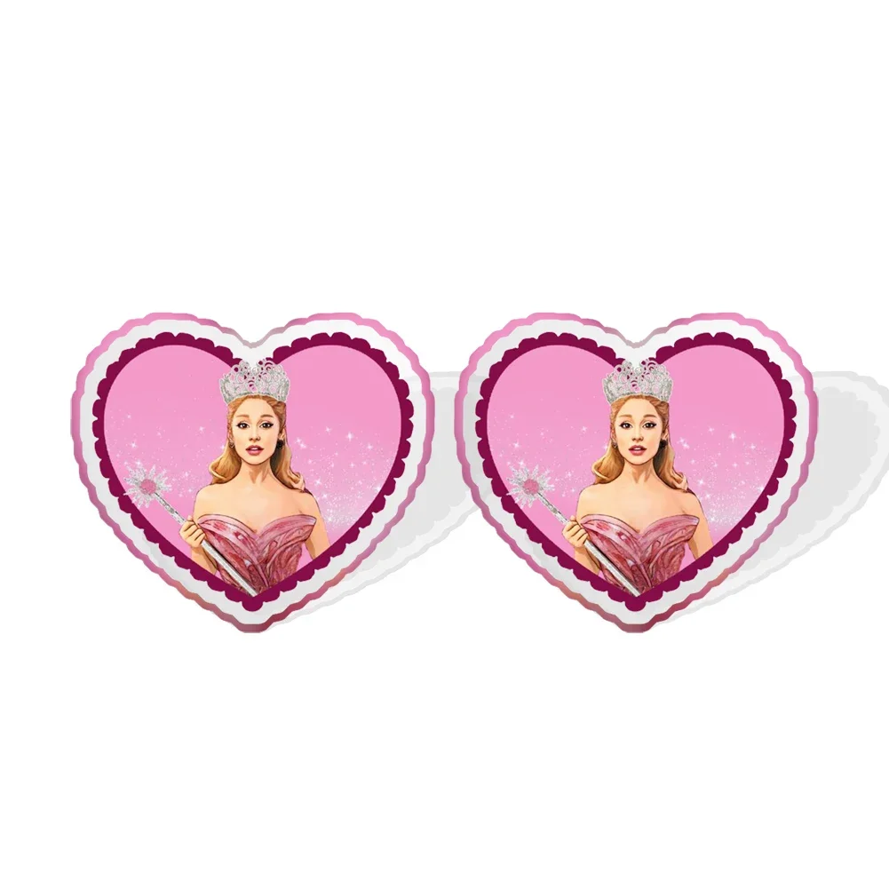 Wicked Movie Stud Earring Gedrukt Populaire Glinda Transparant Acryl Oorbellen Voor Vrouwen Meisje Festival Sieraden Geschenken Charme