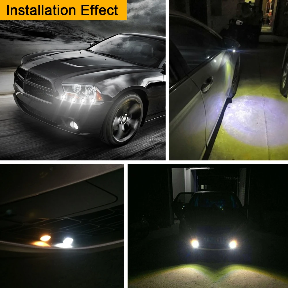 Hawkeye-luces led de señal de rejilla para coche y motocicleta, lámpara de ojo de águila de 23mm, luz de circulación diurna DRL, 12v, 2 uds.
