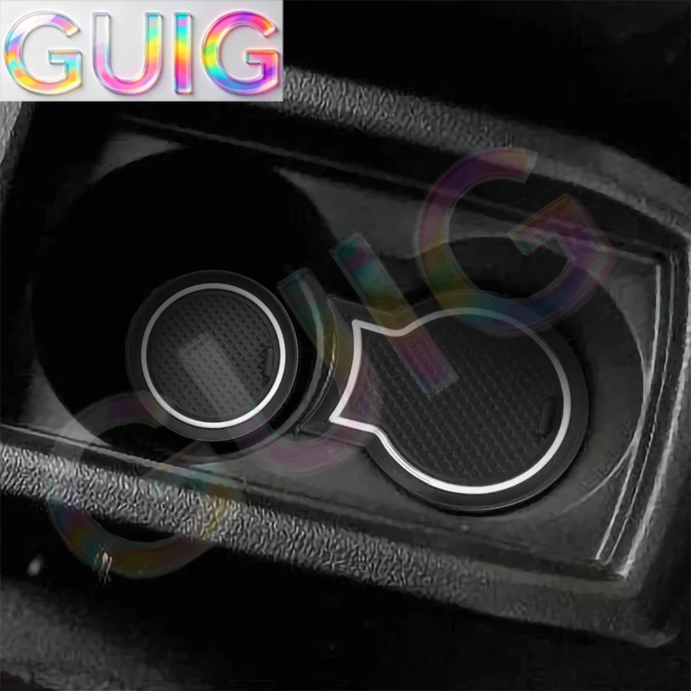 For Dacia Duster 2018 2019 2020 2021 Anti-Slip Gate Slot Cup Mat Non-Slip Door Groove Pad Interior Accessories LHD Auto Parts