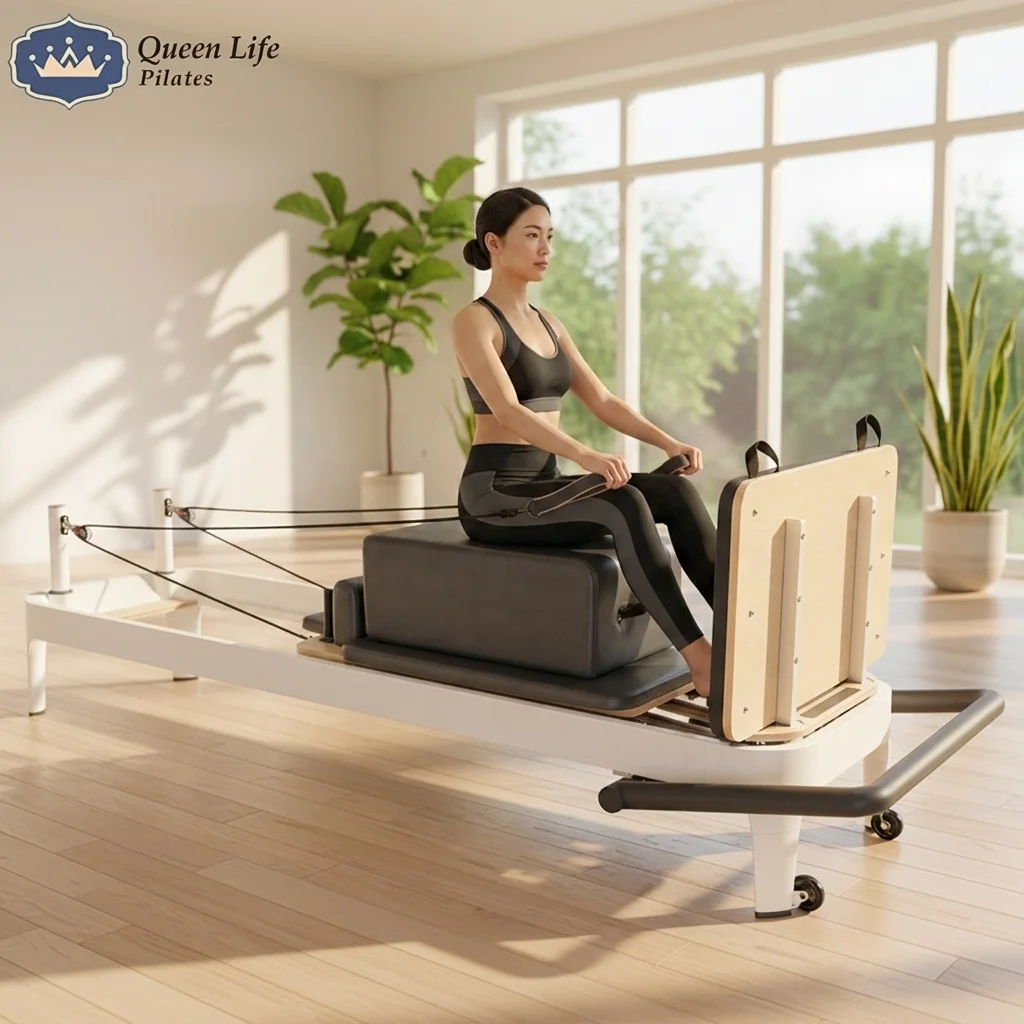2026 Trending Pilates Reformer Australia Style Aluminum White Pilates Machine Studio Quality for Core Body Therapy