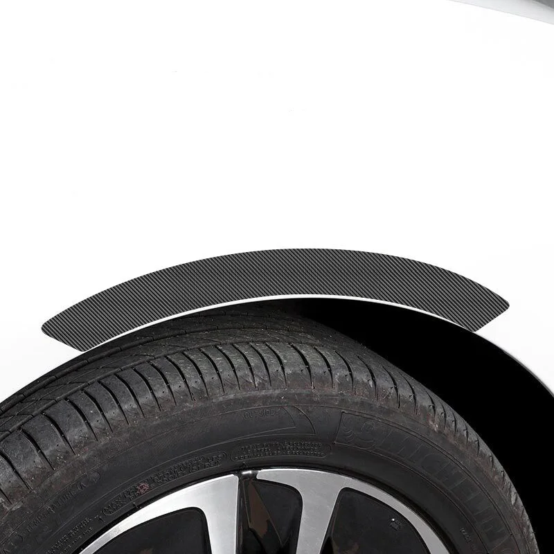4-Piece Set Suitable for Car Wheel Arch Anti-Collision Decorative Stickers with Large Font Sports Carbon Fiber Pattern Decorative Strips Anti-Scratch Stickers view 4