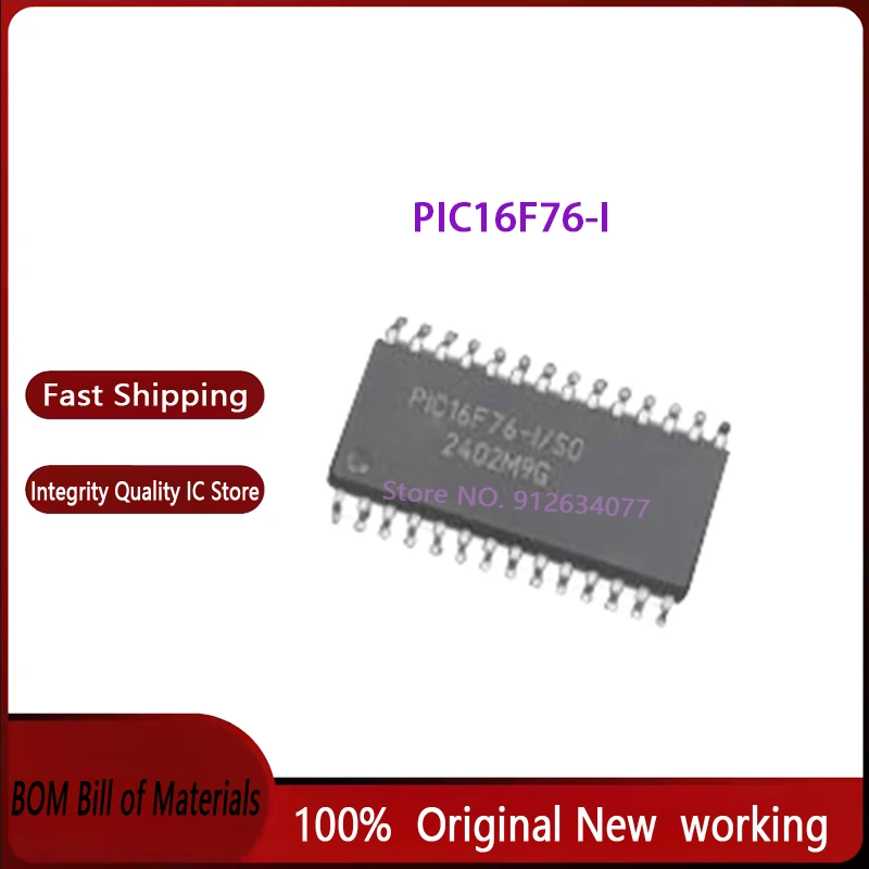 100pcs/lot In stock PIC16F76-I/SO PIC16F76-ISO PIC16F76 16F76 SOP-28