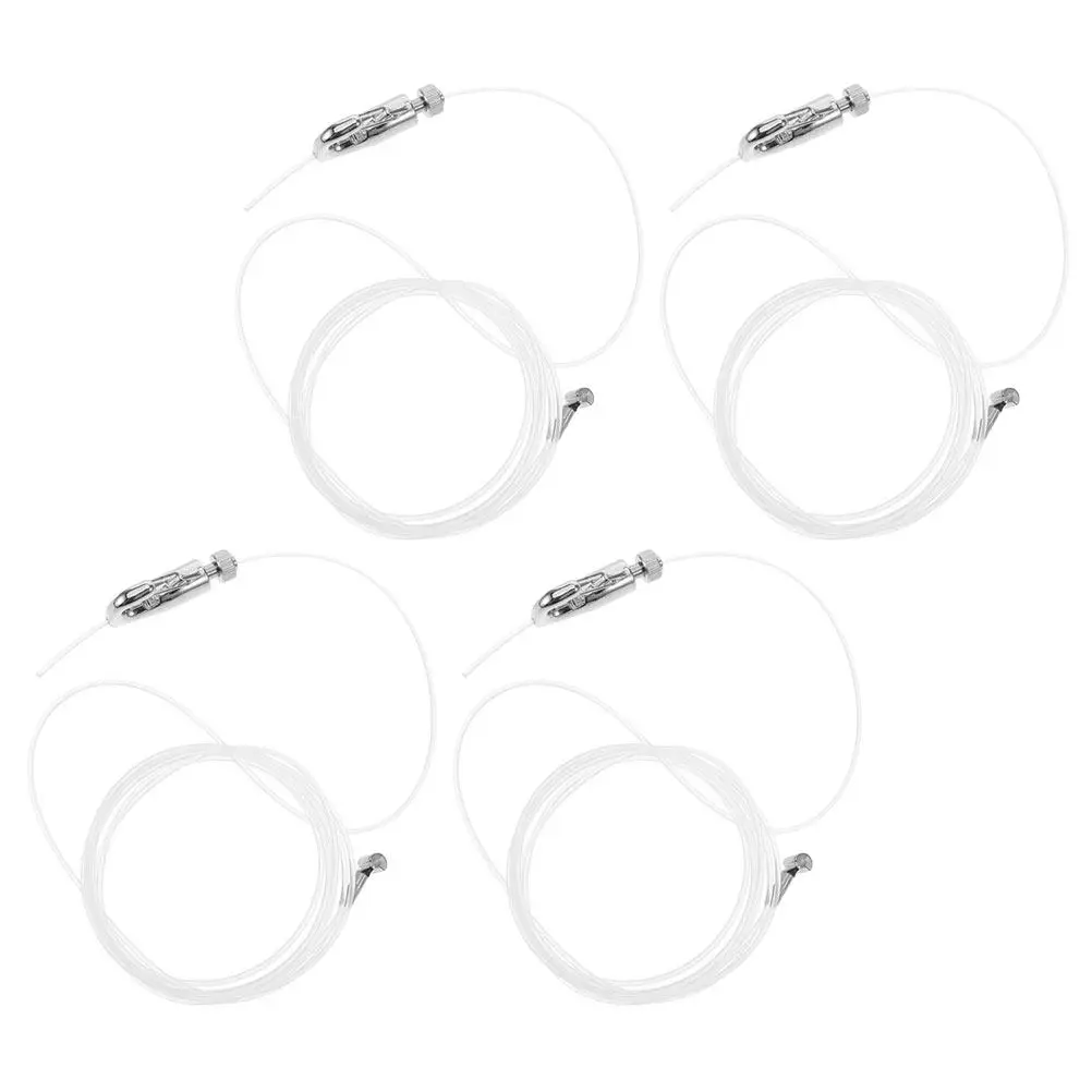 4Sets Rope Picture Hanging Wire Kit Adjustable Heavy Duty Mirror Frame Hooks Wall Art Hanging System Easy Install