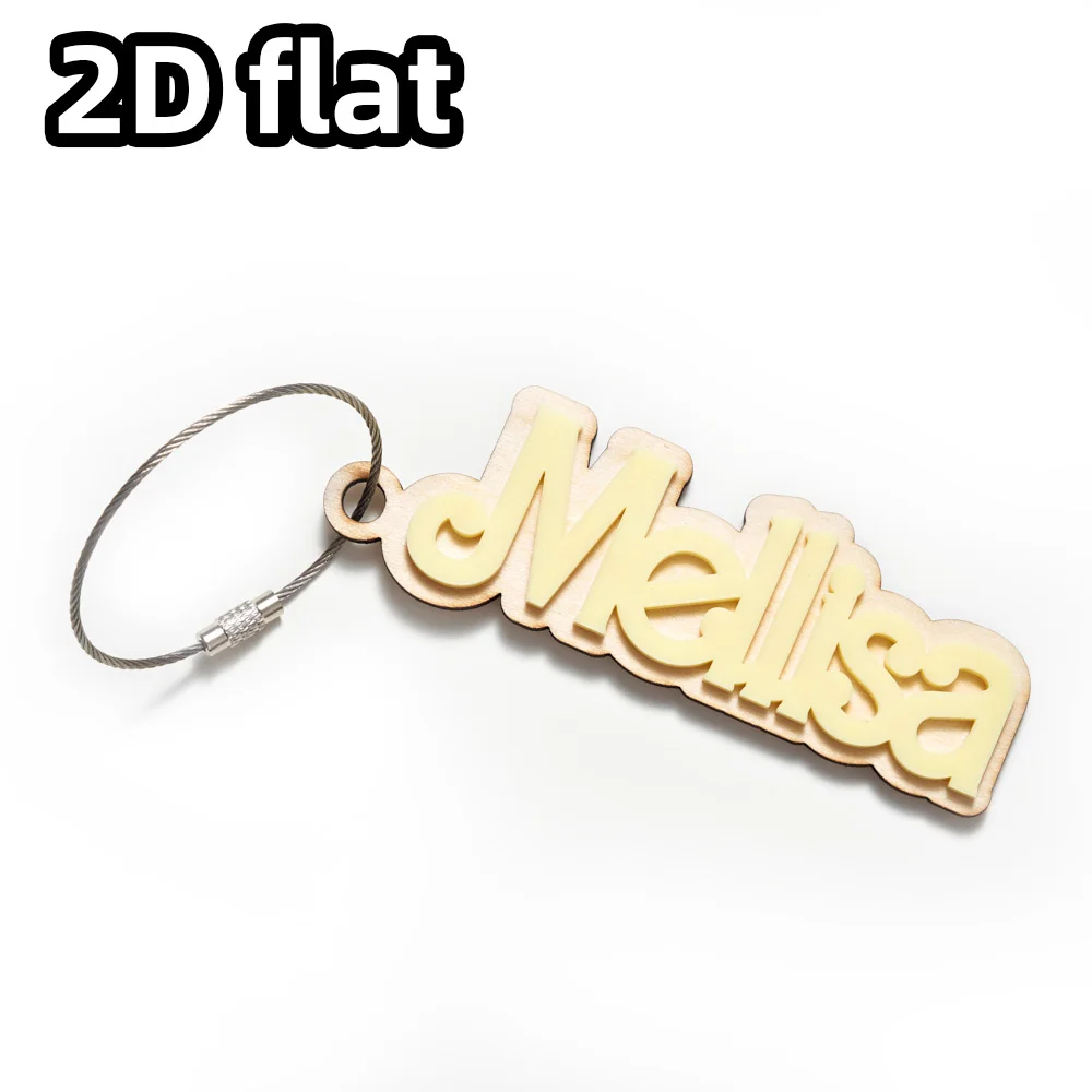 قطعة واحدة من سلسلة المفاتيح المخصصة - اسم خشبي محفور بالليزر مخصص هدايا فريدة للاستخدام اليومي والمراهقين