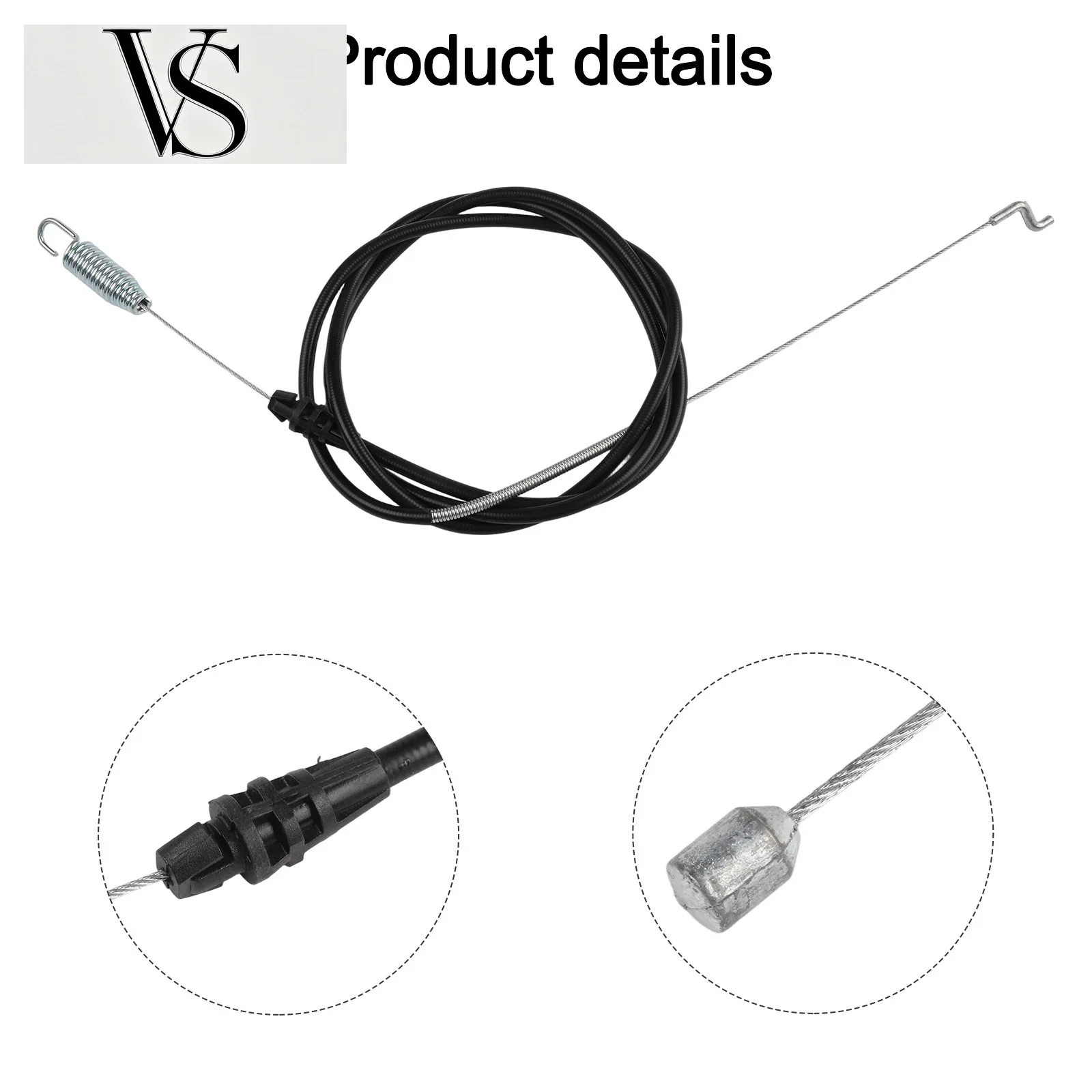 Traction Replacement Cable for 22 Recycler Drive Front Self Propelled Part Mower 1051845 Featuring Z Bend and Ends Spring