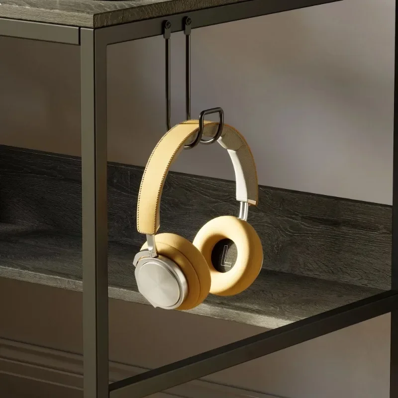 Mesa de computador Bestier de 47 polegadas de alta qualidade com cinza sob a mesa e prateleiras laterais de armazenamento, mesa multifuncional