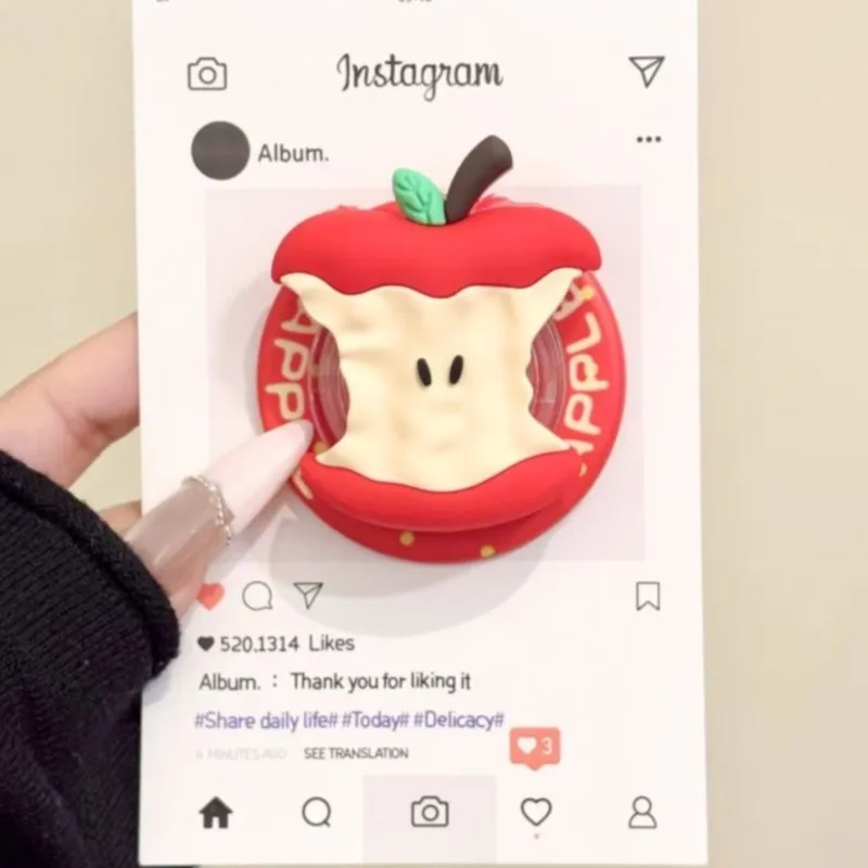 

Магнитный держатель-грипток Kawaii 3D в виде картофеля фри, яблока, пончика, дуриана из силикона для iPhone, Samsung, планшетов, Magsafe Smart Tok