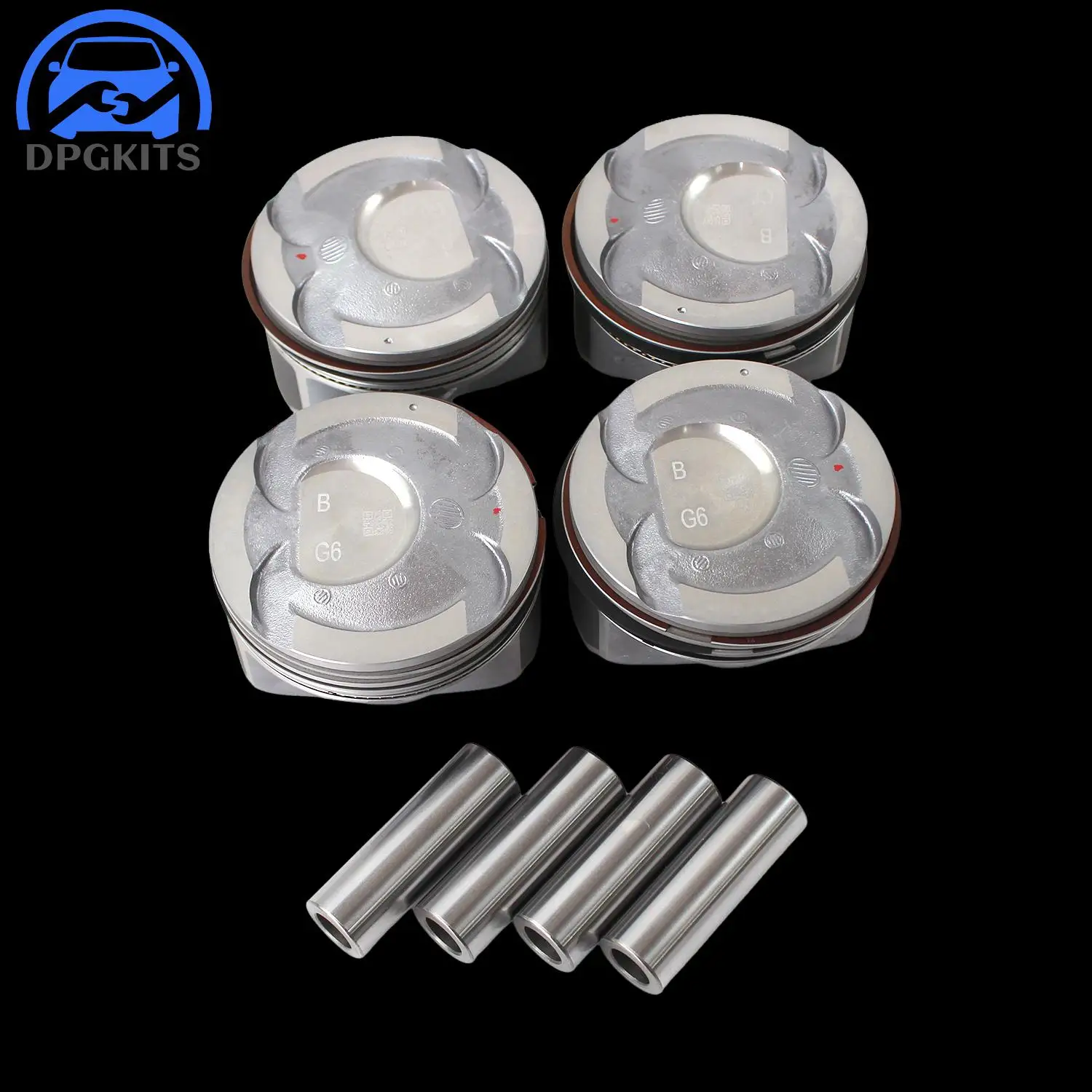 4pcs Piston&Rings Kit 23041-2B600 23041-2B610 23041-2B620 23410-2B600 For 2012-2017 Veloster Accent Rio 1.6L 1 year warranty