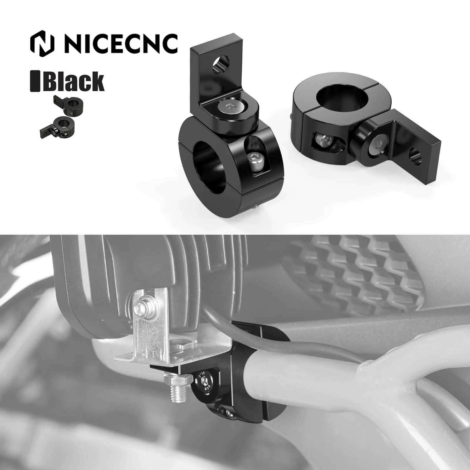 NICECNC Light Bumper Clamp For Yamaha Tenere 700 /XTZ700 XTZ07 2019-2024 Rally Edition 2020-2024 Aluminum 1