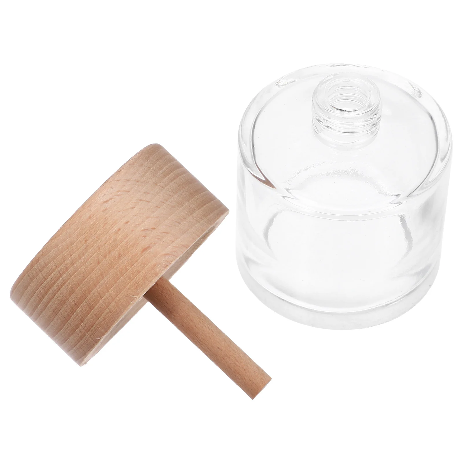 

60ml Wooden Cap Essential Oil Diffuser Bottle Aromatherapy Volatile Glass Container for Bedroom Home Fragrance Decor Refillable