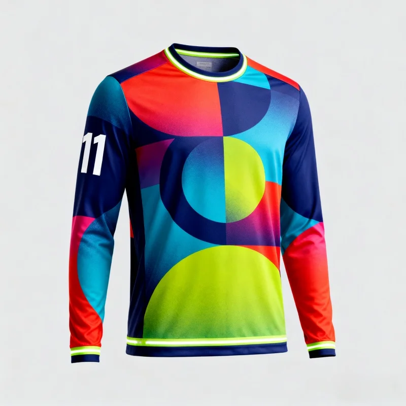 

3D Printed Men's Long - Sleeve Soccer Jerseys: Vibrant Patterns, Team - Style Designs, Perfect for Football Enthusiasts Motor