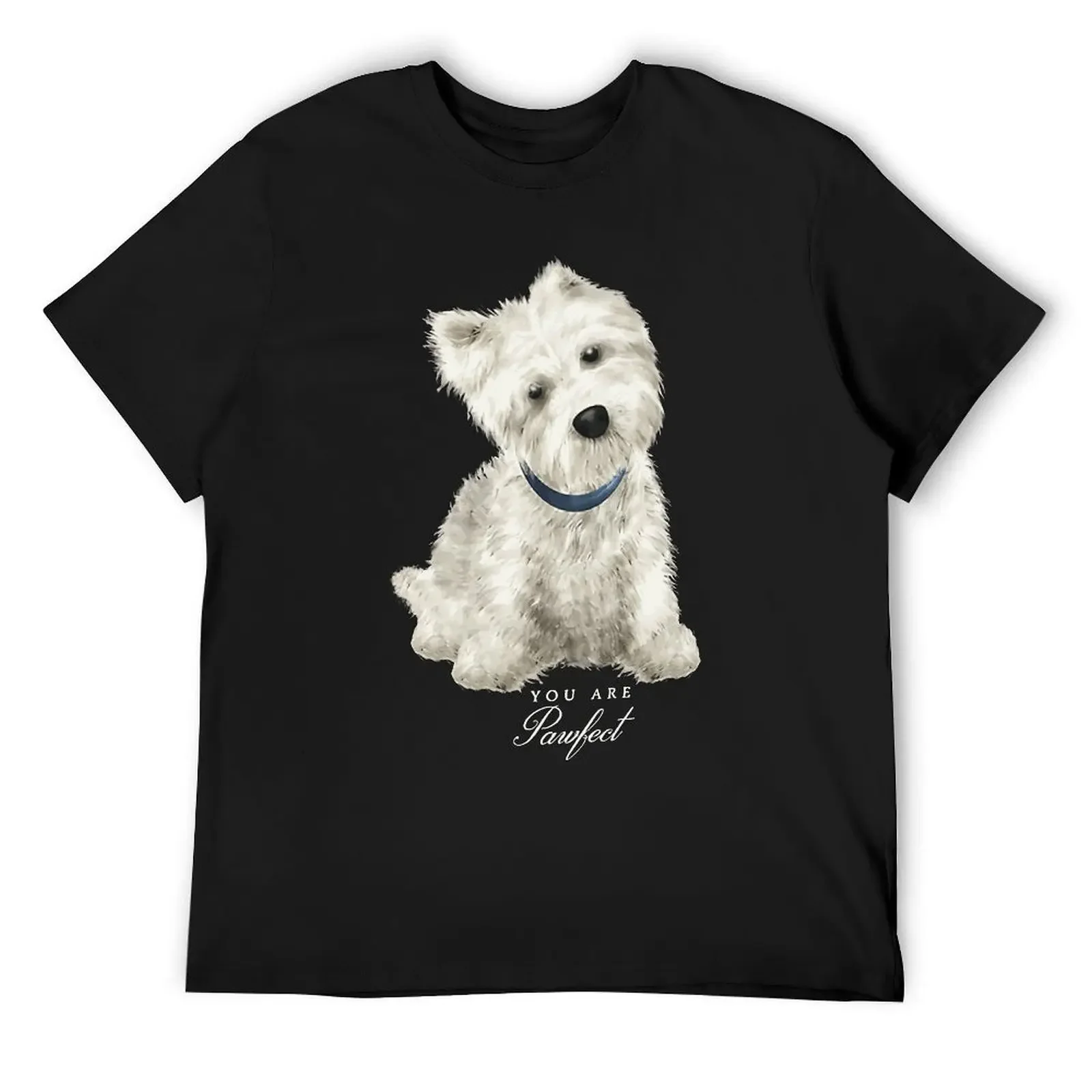 Sweet West Highland White Terrier Dog Westie Puppy T Shirt Harajuku Short Sleeve T-shirt 100% Cotton Graphics Tshirt Tops