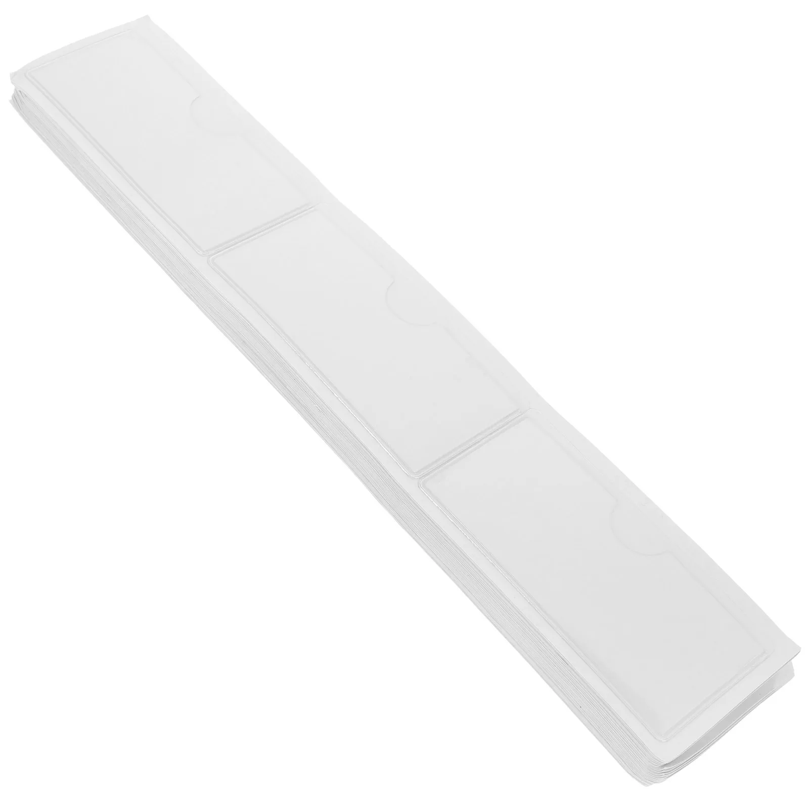 Porte-cartes adhésifs transparents, 100 pièces, pochettes d'étiquettes auto-adhésives solides, protecteur de poche pour cartes de visite, plastique transparent collant