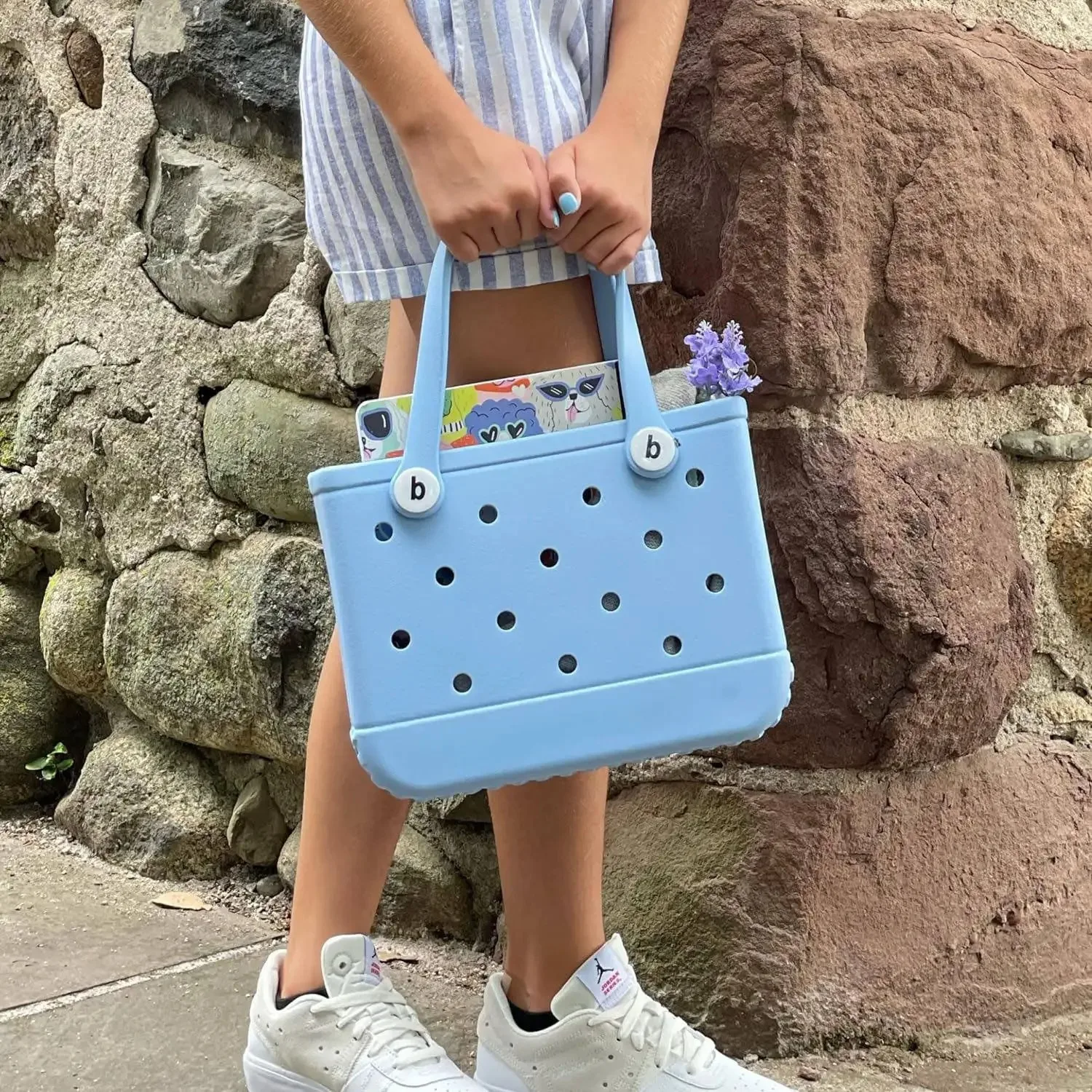 EVA Beach Bogg Bag bolso de hombro impermeable para niños, bolso de mano de gran capacidad, bolso de playa para niños, bolso de moda