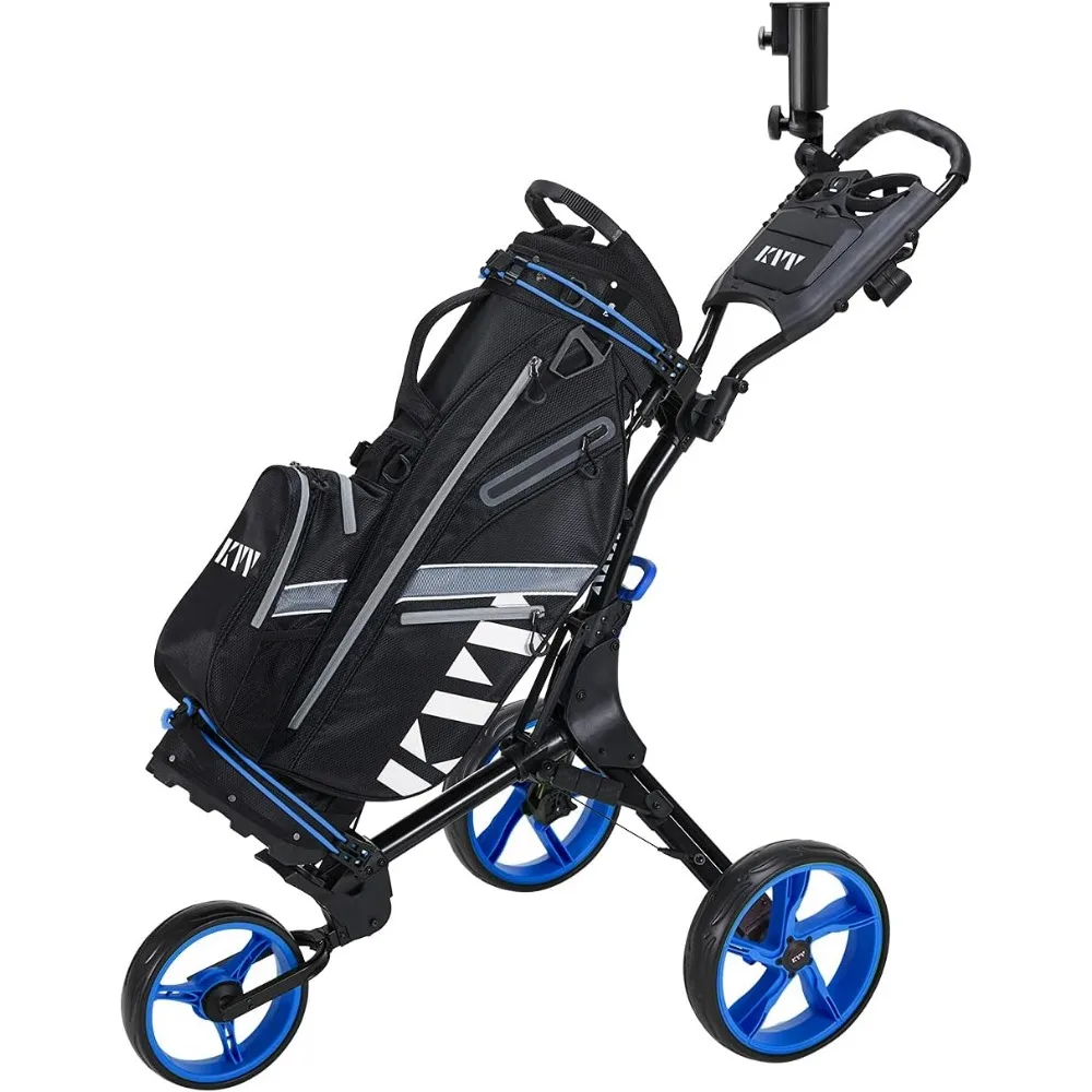 3 Rad Golf Push Cart ultraleichte kleinste Falt größe, neue Version Scorecard Halter