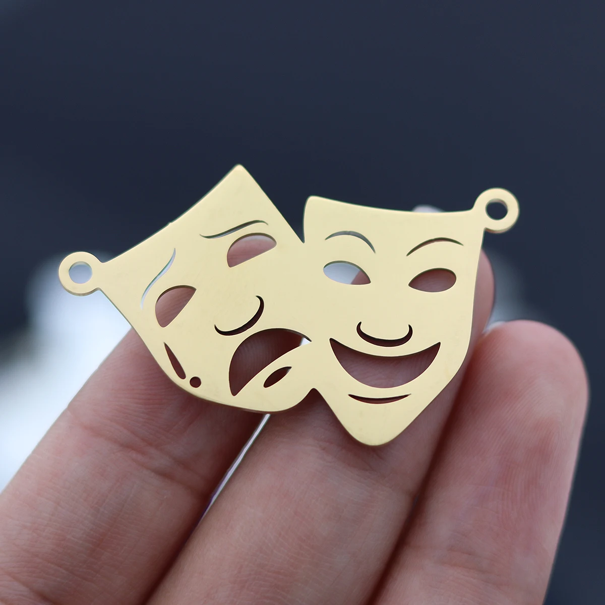 3pcs Drama Performing Arts Comedy And Tragedy Mask Charms Pendants For DIY Crafting Bracelet Necklace Jewelry Making Accessories