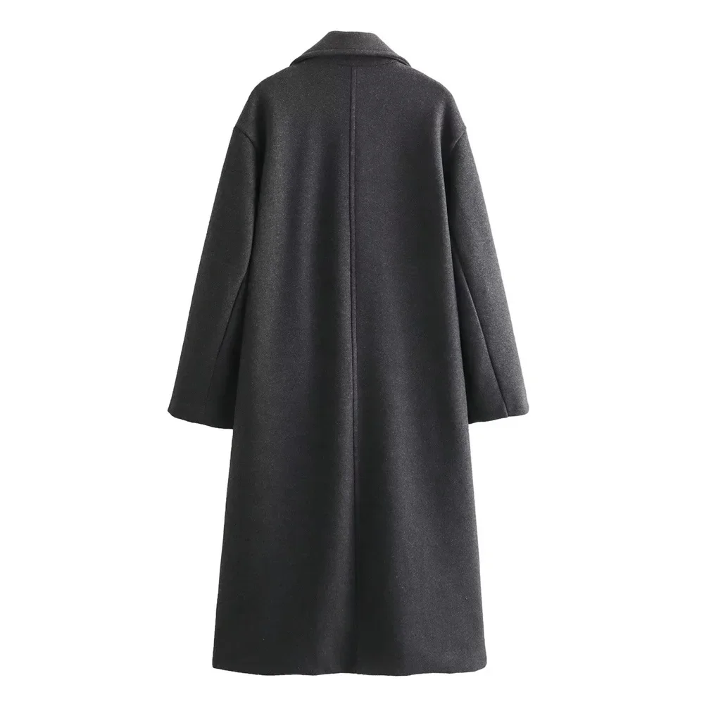 PB&ZA  2023 Autumn/Winter New Women\'s Wear New Fashion Casual Versatile Soft Loose Long Coat Coat