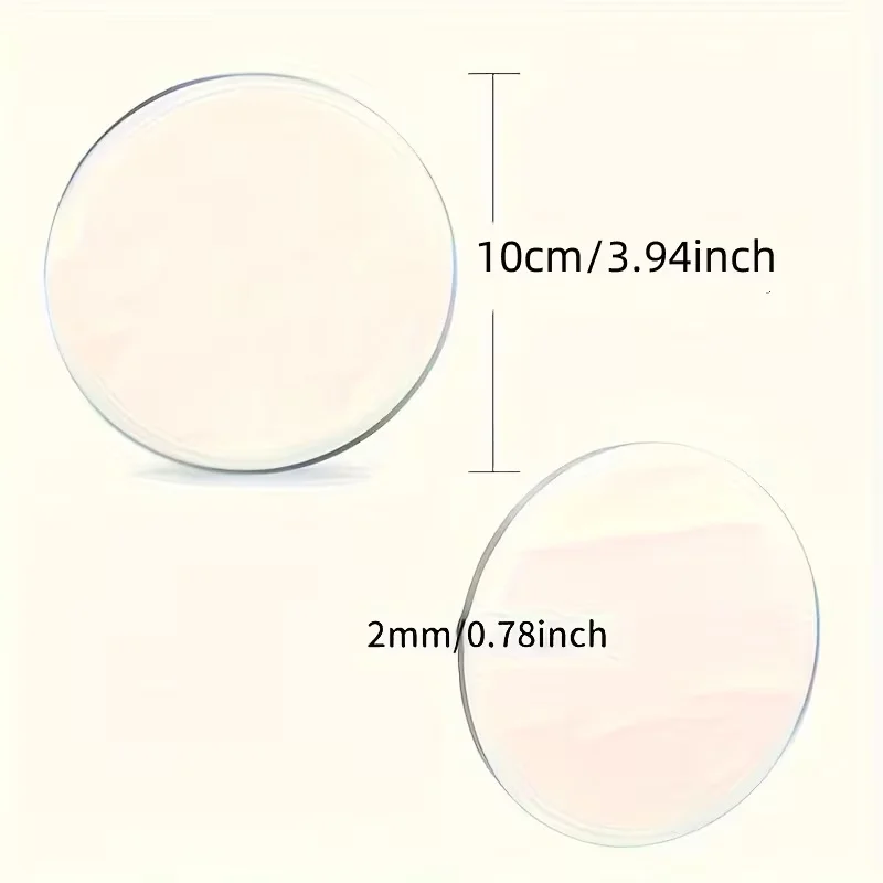 Transparent Acrylic round Coaster DIY Craft Plastic Board for Drawing Patterns And Colors Ideal Holiday Gift for Friends And Fam