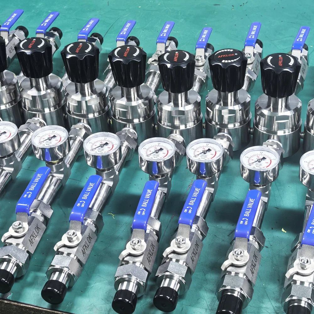 Micro regulador de pressão O2 de aço inoxidável MSS 1/4" válvulas de baixa pressão NPT 0,3atm
