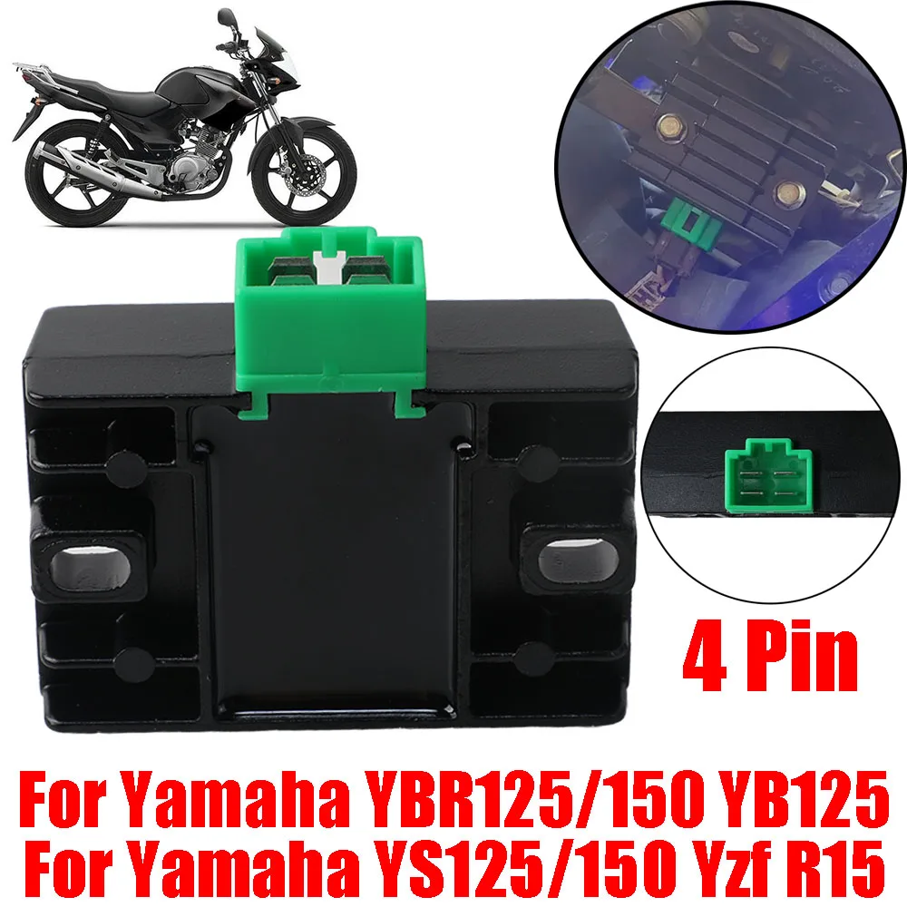 For YAMAHA YBR125 YBR150 YB125 YS 125 150 YBR 125 YB 125 Yzf R15 Motorcycle Accessories 4 Pin Voltage Regulator Rectifier Euro 3