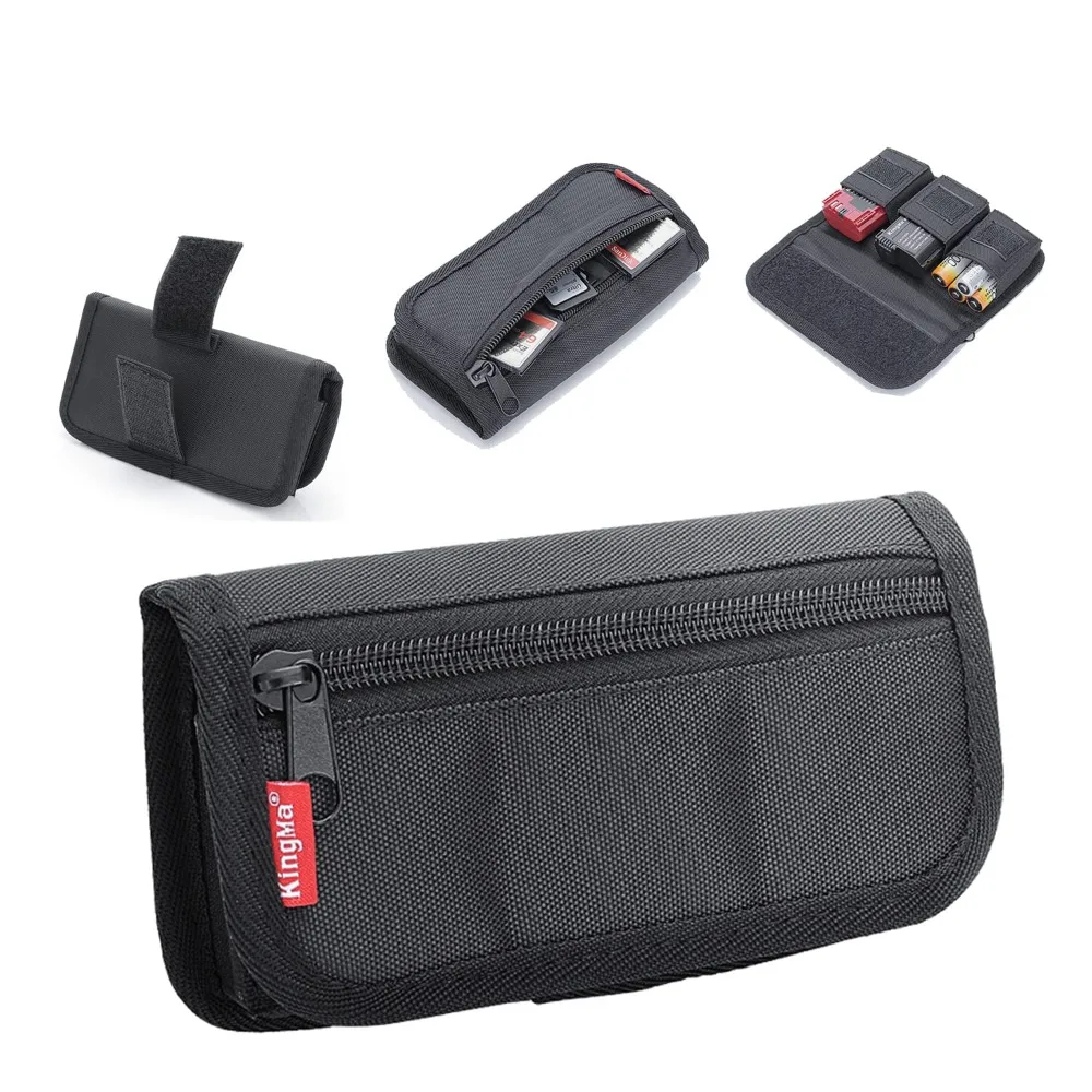 Digital SLR Camera Bag Bag Waist Bag Suitable AA Batteries LP-E6 / LP-E17 / FZ100 / FW50 / F550 Etc SD Card Bag Memory Card Box