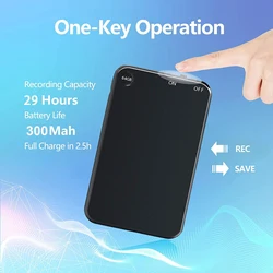 V15 One Key Recording Digital Audio Recorder Intelligent Noise Reduction Long Time Professional Recording Drive MP3 Record