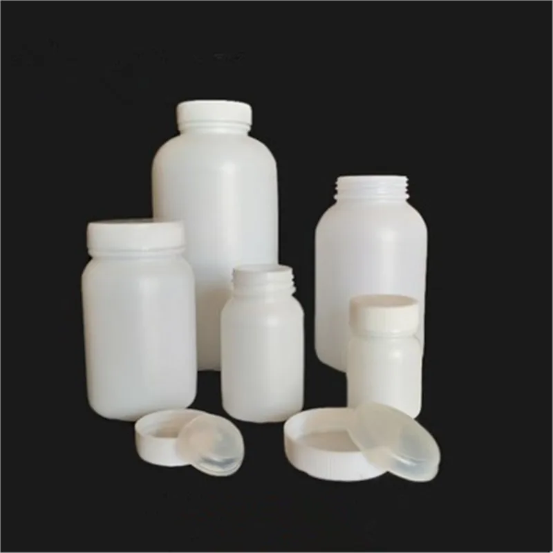 white plastic wide mouth bottle with inner cover,reagent bottle  50ml 100ml 250ml 500ml 1000ml